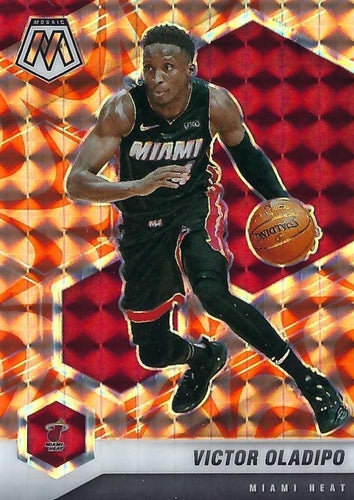 #186 Victor Oladipo - Miami Heat - 2020-21 Panini Mosaic - Mosaic Reactive Orange Basketball