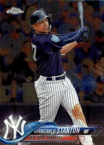 #186 Giancarlo Stanton - New York Yankees - 2018 Topps Chrome Baseball