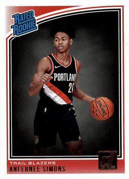 #186 Anfernee Simons - Portland Trail Blazers - 2018-19 Donruss Basketball