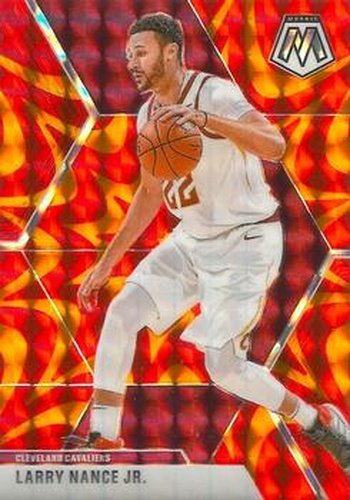 #187 Larry Nance Jr. - Cleveland Cavaliers - 2019-20 Panini Mosaic - Reactive Orange Basketball