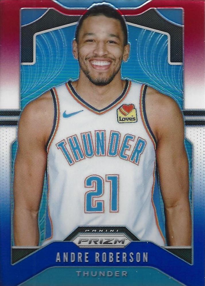 #187 Andre Roberson - Oklahoma City Thunder - 2019-20 Panini Prizm - Prizms Red White and Blue Basketball