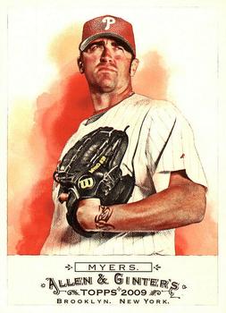 #187 Brett Myers - Philadelphia Phillies - 2009 Topps Allen & Ginter Baseball