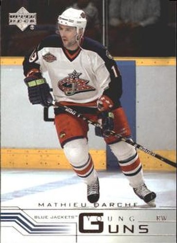 #187 Mathieu Darche - Columbus Blue Jackets - 2001-02 Upper Deck Hockey