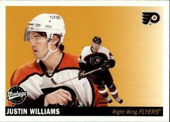#187 Justin Williams - Philadelphia Flyers - 2002-03 Upper Deck Vintage Hockey