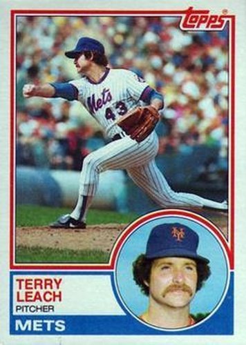 #187 Terry Leach - New York Mets - 1983 Topps Baseball