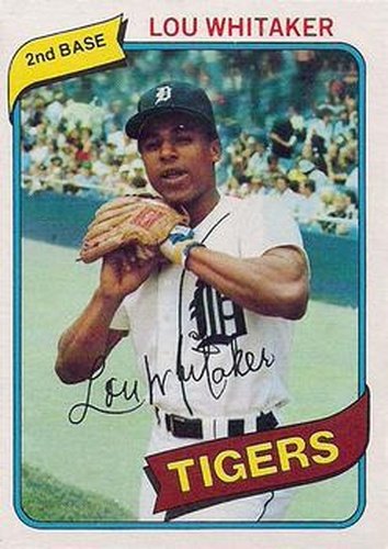 #187 Lou Whitaker - Detroit Tigers - 1980 O-Pee-Chee Baseball