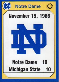 #187 1966 Michigan State - Notre Dame Fighting Irish - 1990 Collegiate Collection Notre Dame Football