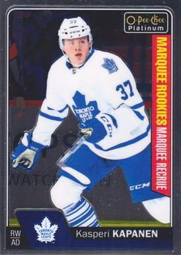 #187 Kasperi Kapanen - Toronto Maple Leafs - 2016-17 O-Pee-Chee Platinum Hockey