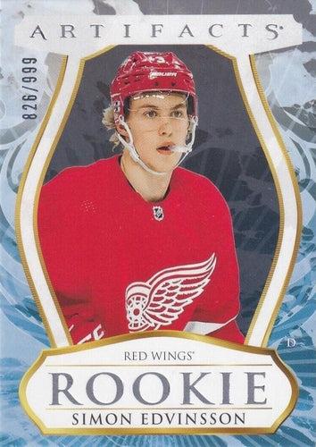 #187 Simon Edvinsson - Detroit Red Wings - 2023-24 Upper Deck Artifacts Hockey