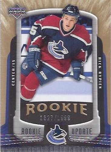 #187 Rick Rypien - Vancouver Canucks - 2005-06 Upper Deck Rookie Update Hockey