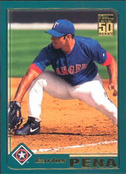 #T187 Carlos Pena - Texas Rangers - 2001 Topps Traded & Rookies Baseball