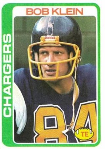 #187 Bob Klein - San Diego Chargers - 1978 Topps Football