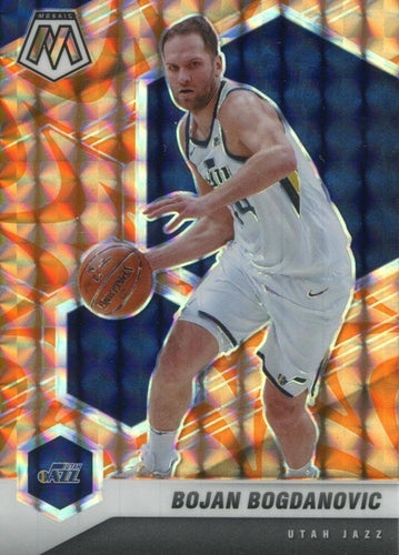 #187 Bojan Bogdanovic - Utah Jazz - 2020-21 Panini Mosaic - Mosaic Reactive Orange Basketball