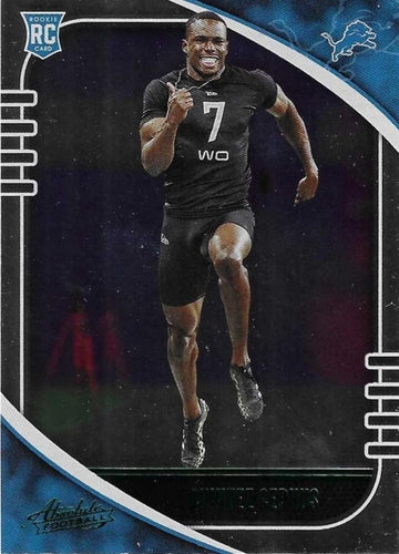 #187 Quintez Cephus - Detroit Lions - 2020 Panini Absolute - Green Football