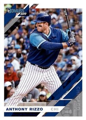 #187b Anthony Rizzo - Chicago Cubs - 2019 Donruss Baseball