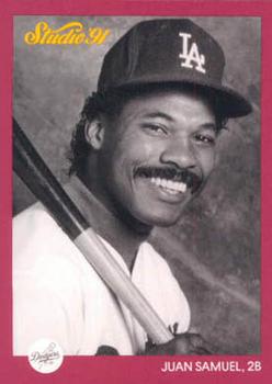 #188 Juan Samuel - Los Angeles Dodgers - 1991 Studio Baseball