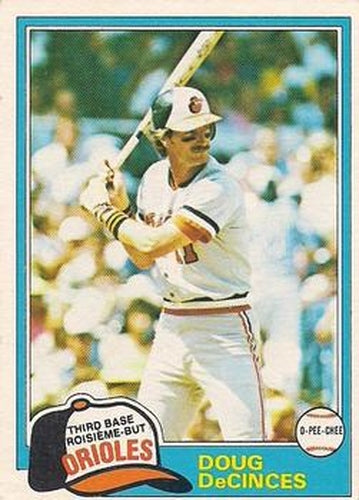 #188 Doug DeCinces - Baltimore Orioles - 1981 O-Pee-Chee - Gray Back Baseball