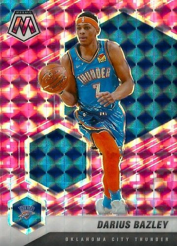 #188 Darius Bazley - Oklahoma City Thunder - 2020-21 Panini Mosaic - Mosaic Camo Pink Basketball