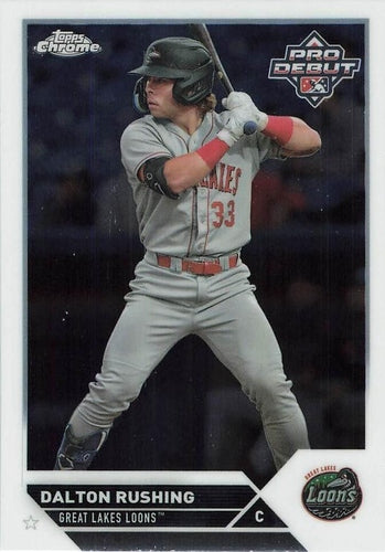 #PDC-188 Dalton Rushing - Great Lakes Loons - 2023 Topps Pro Debut - Chrome Baseball