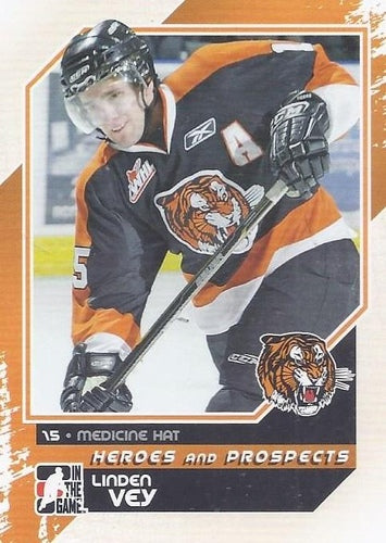 #188 Linden Vey - Medicine Hat Tigers - 2010-11 In The Game Heroes and Prospects Hockey