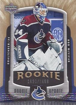 #188 Rob McVicar - Vancouver Canucks - 2005-06 Upper Deck Rookie Update Hockey