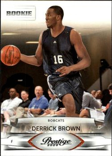 #188 Derrick Brown - Charlotte Bobcats - 2009-10 Panini Prestige Basketball