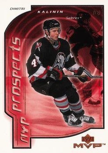 #188 Dimitri Kalinin - Buffalo Sabres - 2000-01 Upper Deck MVP Hockey