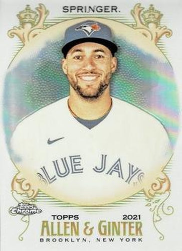 #188 George Springer - Toronto Blue Jays - 2021 Topps Allen & Ginter Chrome Baseball