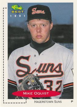 #188 Mike Oquist - Hagerstown Suns - 1991 Classic Best Baseball