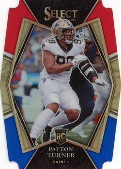 #188 Payton Turner - New Orleans Saints - 2021 Panini Select - Red and Blue Prizm Die Cut Football