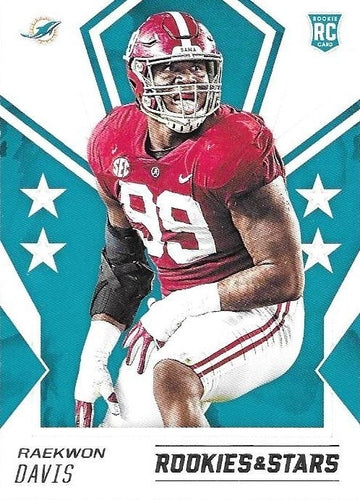 #188 Raekwon Davis - Miami Dolphins - 2020 Panini Rookies & Stars Football