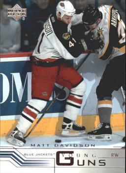 #188 Matt Davidson - Columbus Blue Jackets - 2001-02 Upper Deck Hockey