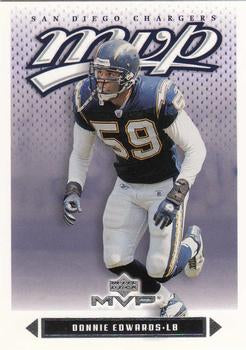 #188 Donnie Edwards - San Diego Chargers - 2003 Upper Deck MVP Football