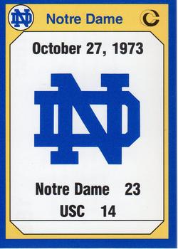 #188 1973 USC - Notre Dame Fighting Irish - 1990 Collegiate Collection Notre Dame Football