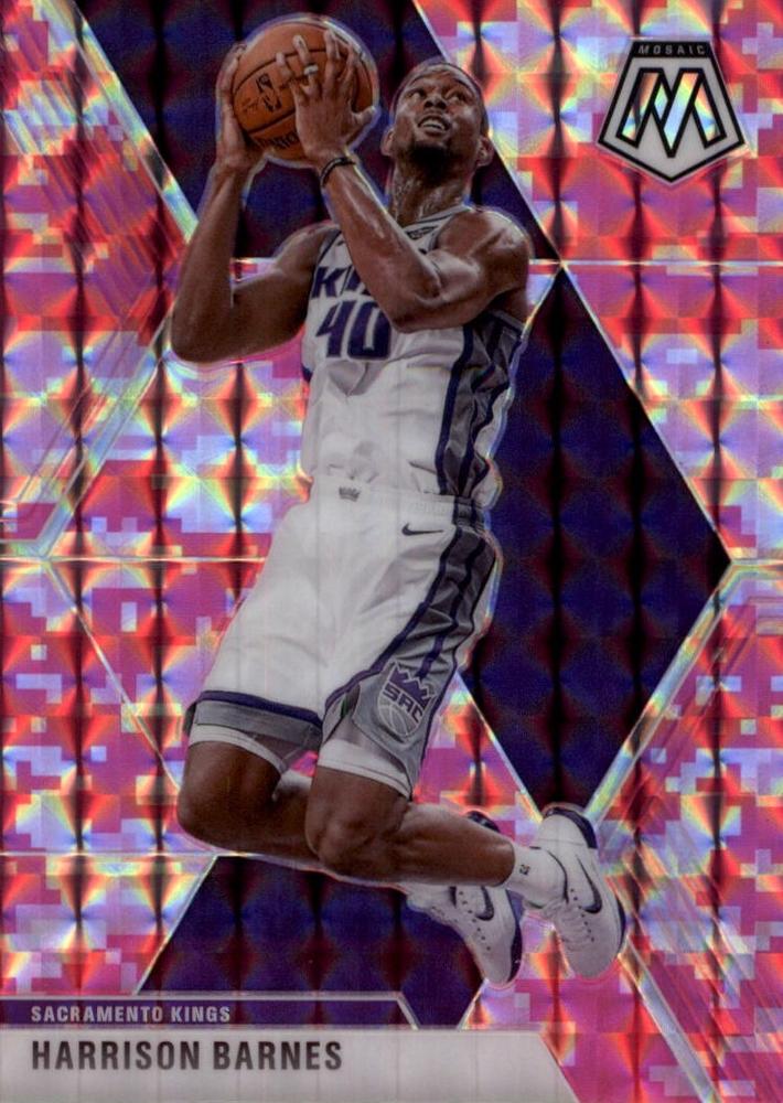 #188 Harrison Barnes - Sacramento Kings - 2019-20 Panini Mosaic - Camo Pink Basketball
