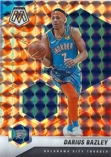 #188 Darius Bazley - Oklahoma City Thunder - 2020-21 Panini Mosaic - Mosaic Reactive Orange Basketball