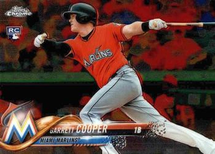 #188 Garrett Cooper - Miami Marlins - 2018 Topps Chrome Baseball