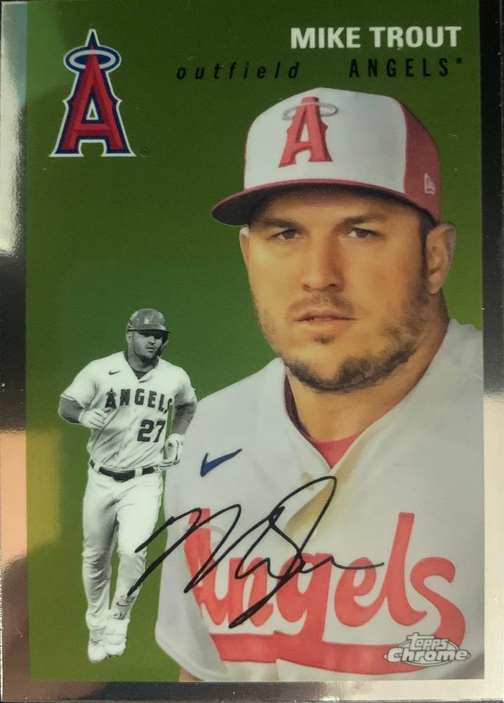 #188b Mike Trout - Los Angeles Angels - 2023 Topps Chrome Platinum Anniversary Baseball
