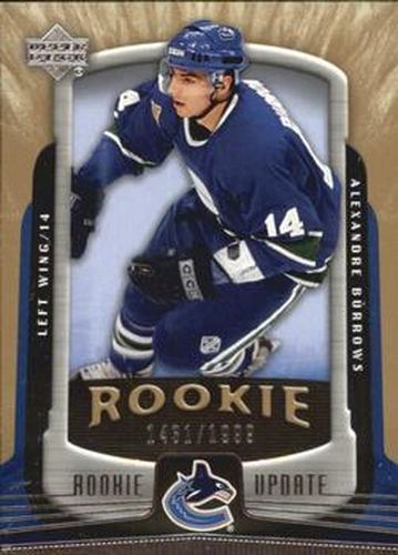 #189 Alexandre Burrows - Vancouver Canucks - 2005-06 Upper Deck Rookie Update Hockey