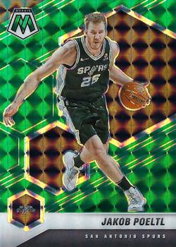 #189 Jakob Poeltl - San Antonio Spurs - 2020-21 Panini Mosaic - Mosaic Green Basketball