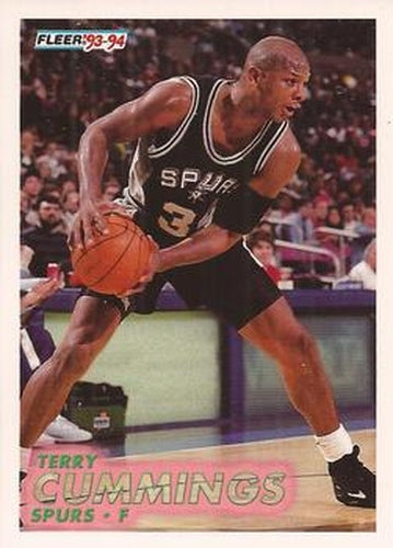 #189 Terry Cummings - San Antonio Spurs - 1993-94 Fleer Basketball