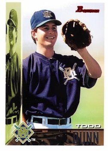#189 Todd Dunn - Milwaukee Brewers - 1995 Bowman Baseball