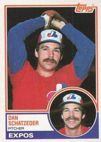 #189 Dan Schatzeder - Montreal Expos - 1983 Topps Baseball