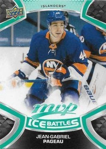 #189 Jean-Gabriel Pageau - New York Islanders - 2021-22 Upper Deck MVP - Ice Battles Hockey