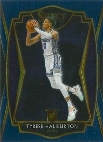 #189 Tyrese Haliburton - Sacramento Kings - 2020-21 Panini Select - Blue Basketball