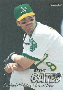 #189 Brent Gates - Oakland Athletics - 1997 Fleer Baseball