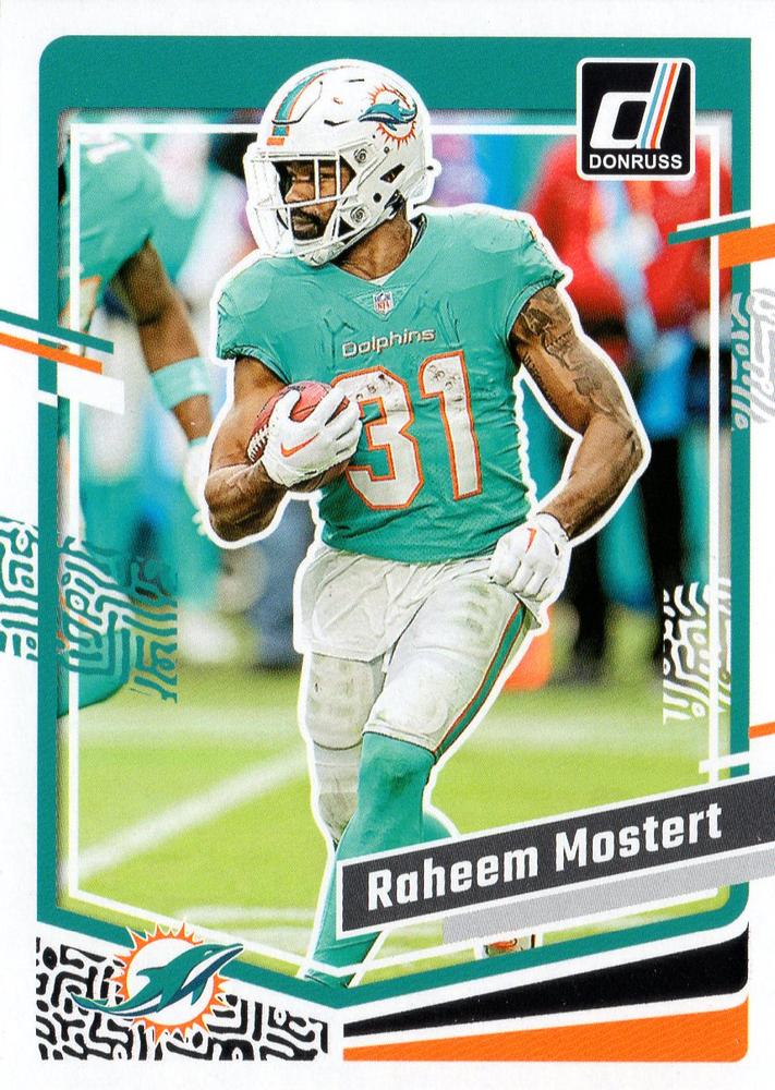 #189 Raheem Mostert - Miami Dolphins - 2023 Donruss Football