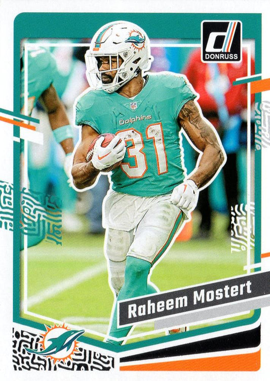 #189 Raheem Mostert - Miami Dolphins - 2023 Donruss Football