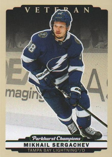 #18 Mikhail Sergachev - Tampa Bay Lightning - 2022-23 Parkhurst Champions Hockey