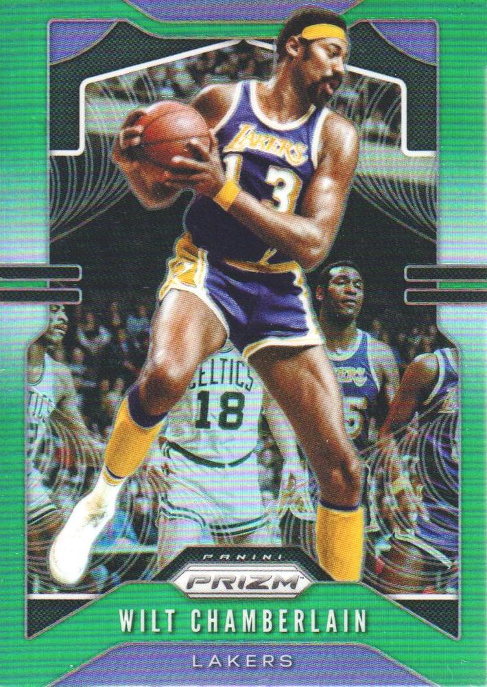 #18 Wilt Chamberlain - Los Angeles Lakers - 2019-20 Panini Prizm - Prizms Green Basketball